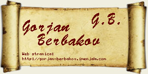 Gorjan Berbakov vizit kartica